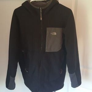 North Face Fleece Lined Hooded Coat Size YXL